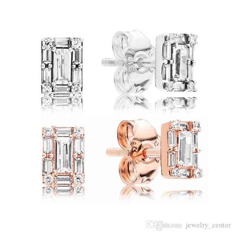 New arrival 925 Sterling Silver Luminous Ice Stud Earrings Original Box for Pandora 18K Rose gold CZ Diamond Earring for Women
New arrival 925 Sterling Silver Luminous Ice Stud Earrings Original Box for Pandora 18K Rose gold CZ Diamond Earring for Women