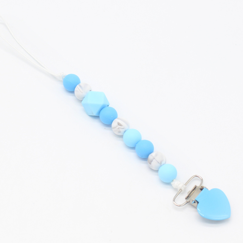 Baby silicone pacifier chain baby clench teeth grinding teeth chain comfort gum to prevent chain drop