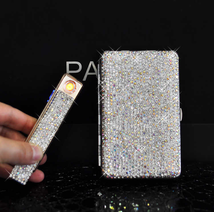 Creative diamond inlaid women's stick drill silent windproof charging electronic cigarette lighter
Creative diamond inlaid women's stick drill silent windproof charging electronic cigarette lighter