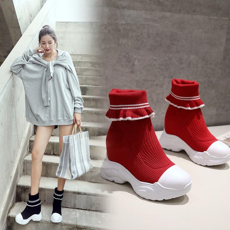 Boots 2021 Breathable Ankle Women Summer Sneakers Platform High Heel Shoes Woman Sock, Black
Boots 2021 Breathable Ankle Women Summer Sneakers Platform High Heel Shoes Woman Sock, Black