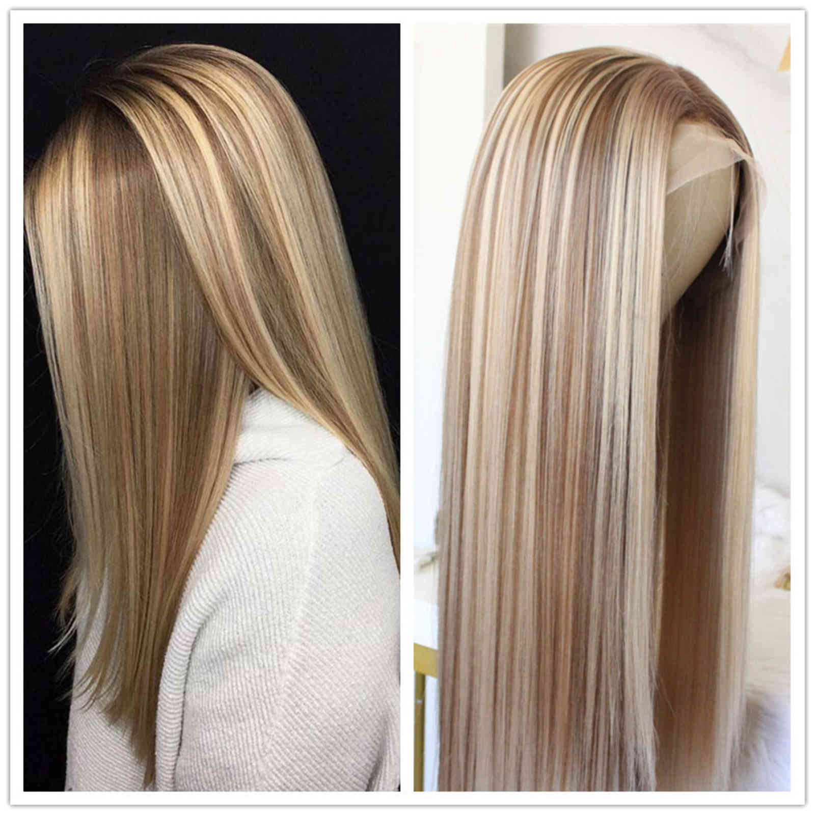 Blonde Lace Front Ombre Synthetic Middle Part Highlight Wig Long Straight Hair 22 inch, Ombre color
Blonde Lace Front Ombre Synthetic Middle Part Highlight Wig Long Straight Hair 22 inch, Ombre color