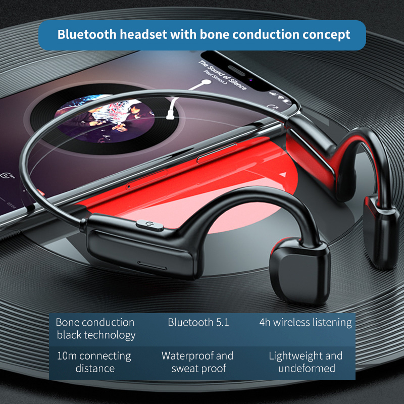 5.0 Bluetooth earphones G1 Sports Wireless Headset Ear-hook Air Bone Conduction Principle Stereo HIFI headphones with microphone, Black
5.0 Bluetooth earphones G1 Sports Wireless Headset Ear-hook Air Bone Conduction Principle Stereo HIFI headphones with microphone, Black