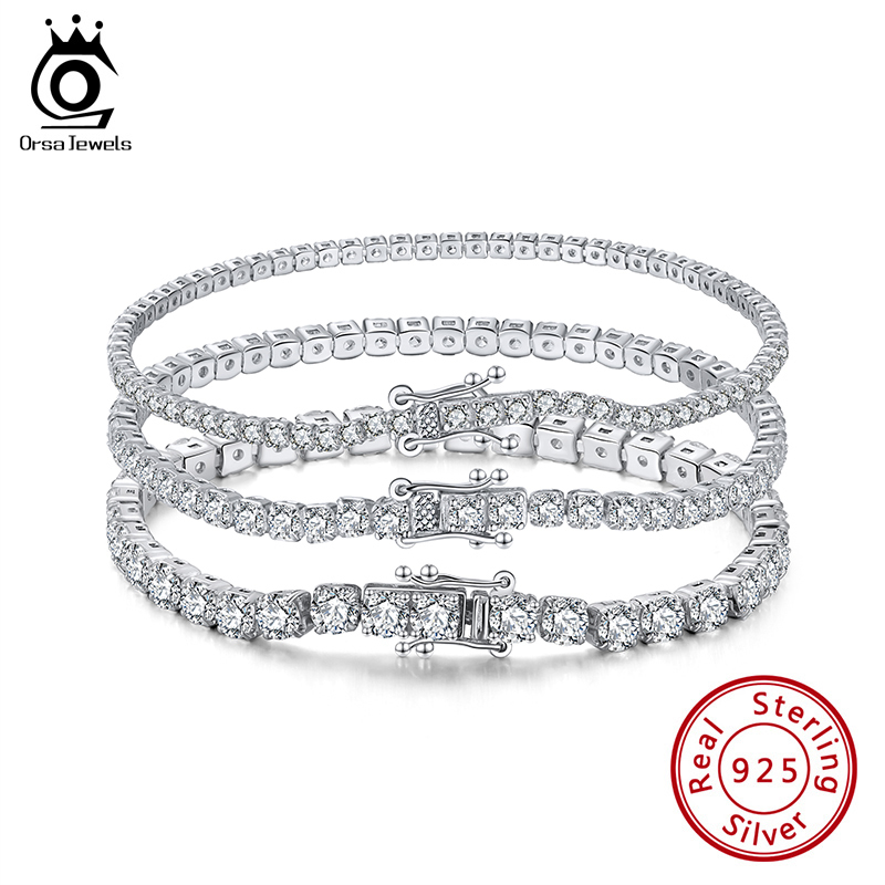 ORSA JEWELS 4mm Round Cut Tennis Bracelet in 925 Sterling Silver White Gold Woman Men Bracelets Bangle Jewelry Hand Chain SB94
ORSA JEWELS 4mm Round Cut Tennis Bracelet in 925 Sterling Silver White Gold Woman Men Bracelets Bangle Jewelry Hand Chain SB94