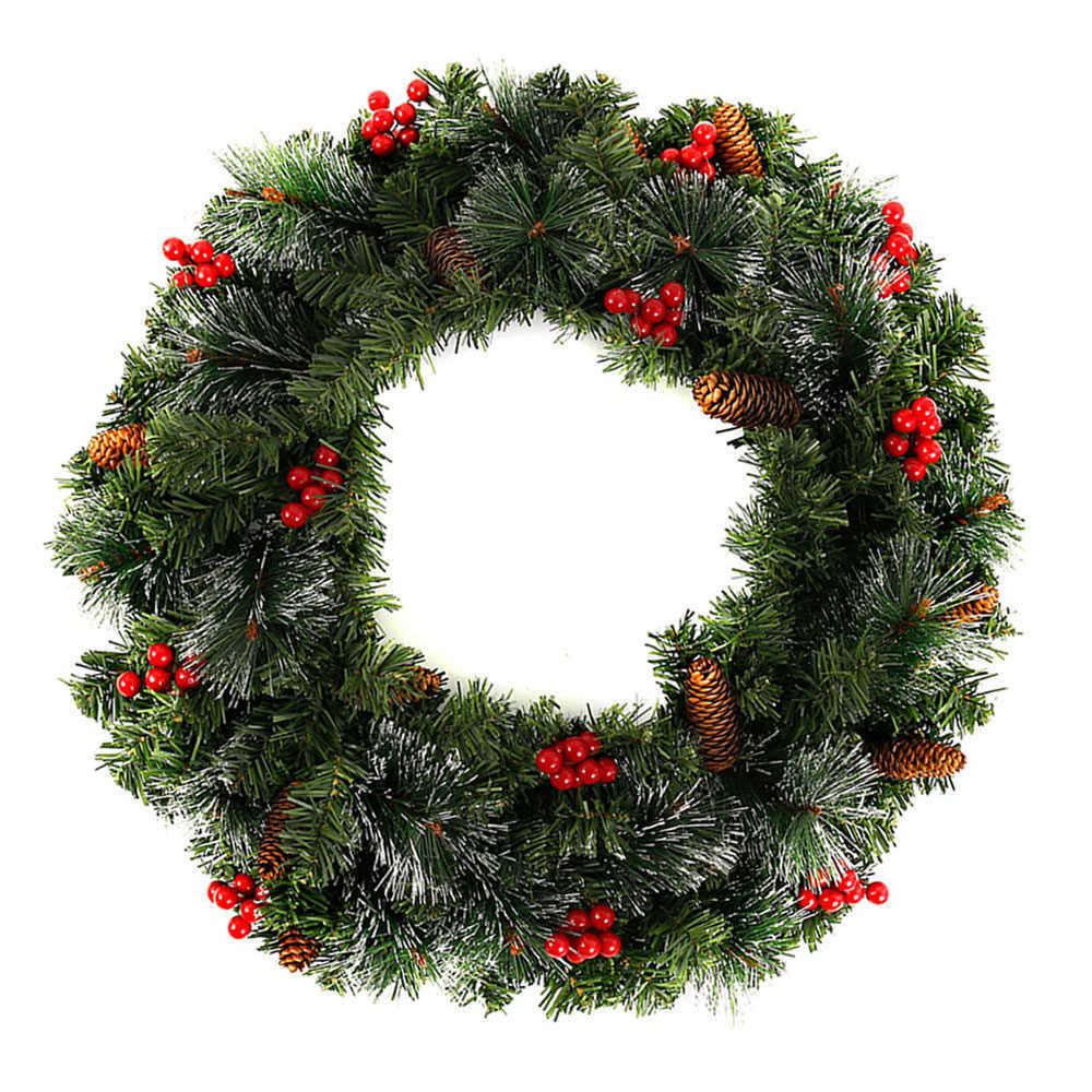 Christmas Garland Green Rattan with Light Merry Christmas Decorations for Home Kids Xmas Tree Ornaments Noel Year 211015