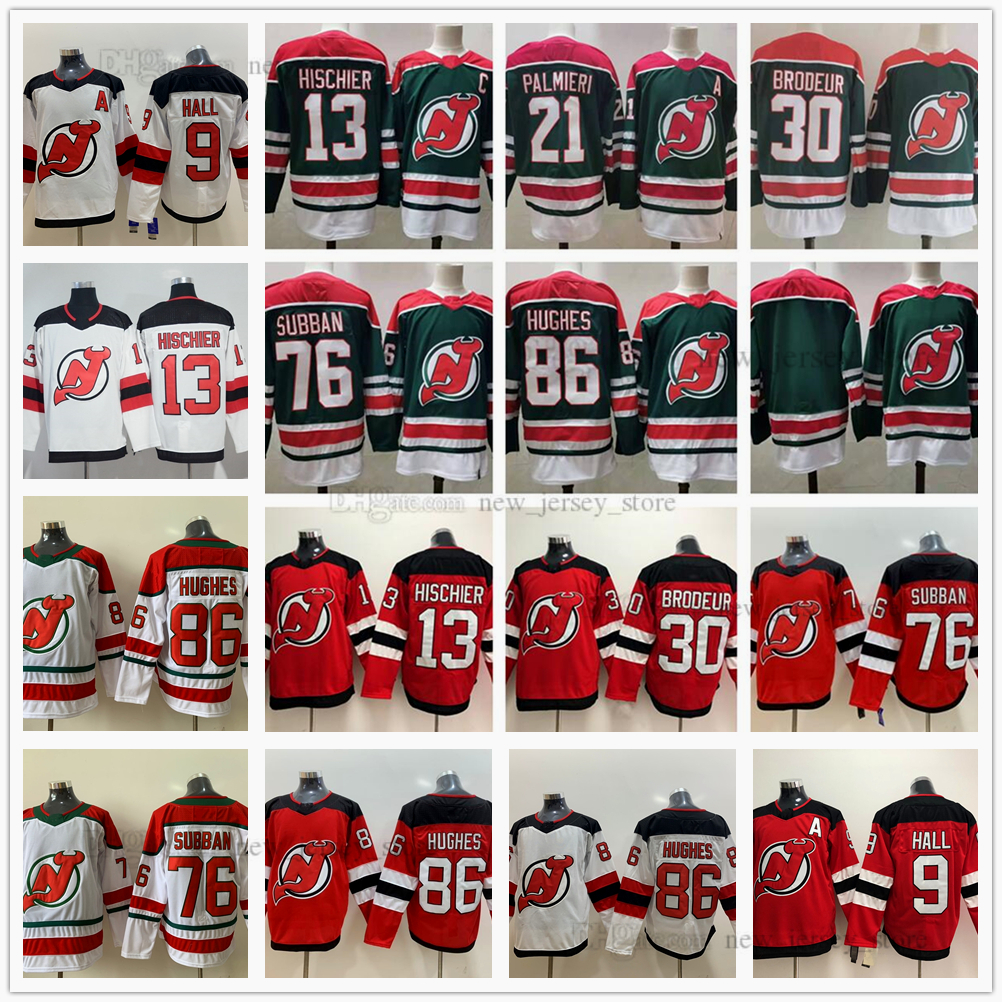 2021 Reverse Retro Green Ice Hockey Jerseys 13 Nico Hischier 76 PK Subban 86 Jack Hughes Martin Brodeur Taylor Hall Kyle Palmieri Jersey Red White Man, As picture
2021 Reverse Retro Green Ice Hockey Jerseys 13 Nico Hischier 76 PK Subban 86 Jack Hughes Martin Brodeur Taylor Hall Kyle Palmieri Jersey Red White Man, As picture