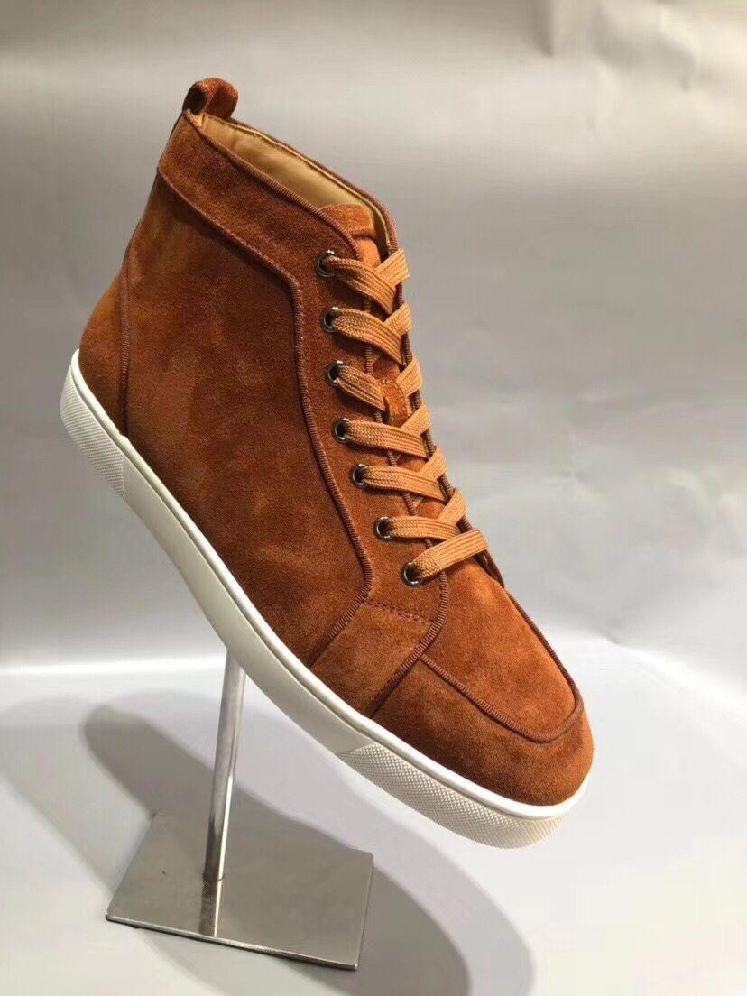 Paris Red Bottom Low Cut Spikes Men Homme Rantu Orlato Flats Shoes For Man Women Leathers Sneakers Casual Shoe Brown Suede Leather
Paris Red Bottom Low Cut Spikes Men Homme Rantu Orlato Flats Shoes For Man Women Leathers Sneakers Casual Shoe Brown Suede Leather