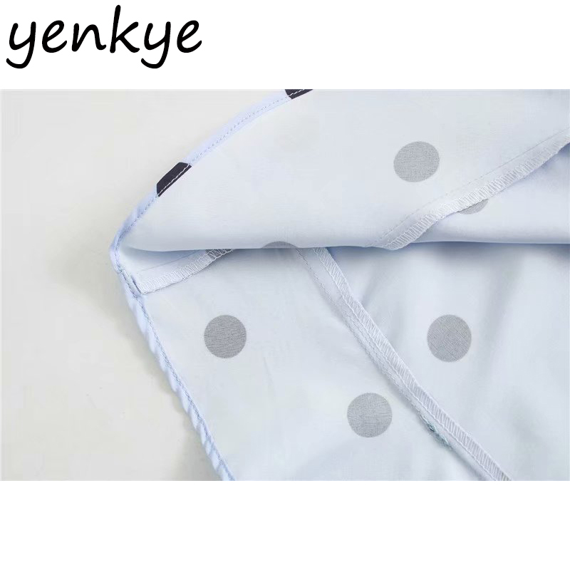 Sweet Summer Dress Women Vintage Polka Dot Wrap Dress Elegant Female V Neck Short Sleeve A-line Mini Ruffle Dress XNWM9509 210515