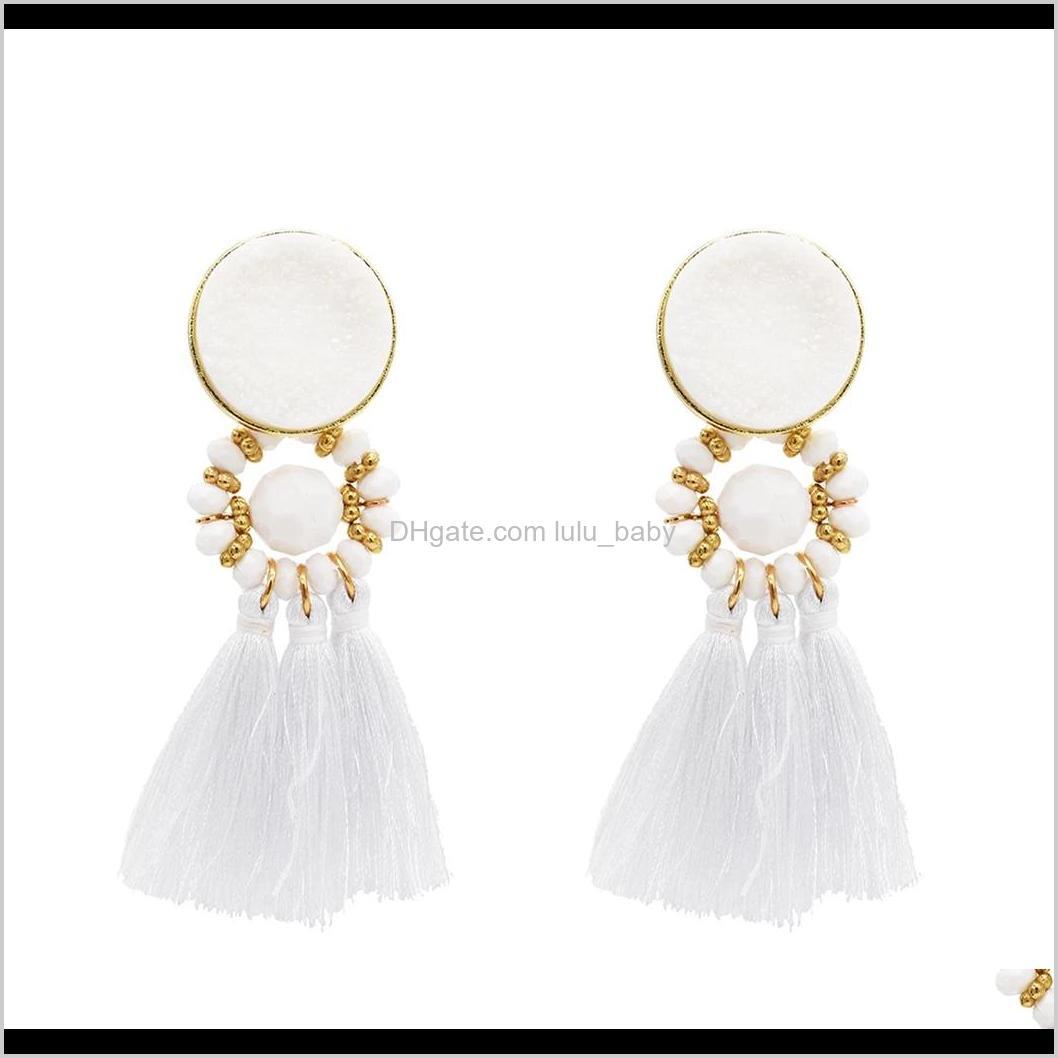 8 Colors Bohemian Acrylic Beads Cotton Thread Long Tassel Drop Earrings For Party Jewelry Tj5Hm Dangle Chandelier Fg2Sw 
8 Colors Bohemian Acrylic Beads Cotton Thread Long Tassel Drop Earrings For Party Jewelry Tj5Hm Dangle Chandelier Fg2Sw