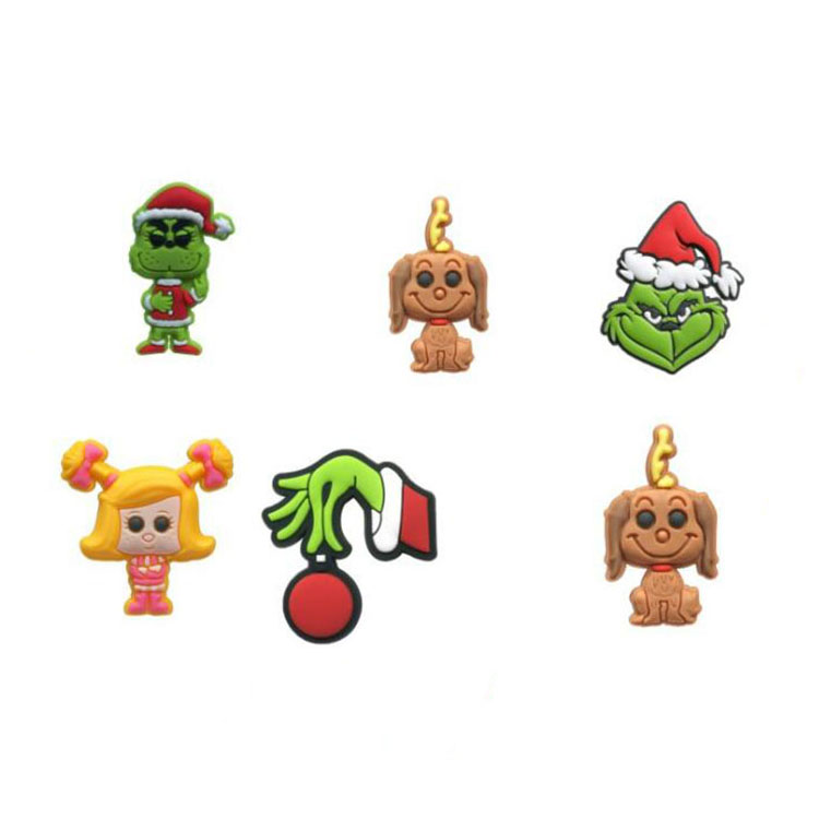 Wholesale Grinch Christmas Croc Charms for wristband Clog Shoe Soft Rubber PVC Accessories Xmas Gift, White;pink
Wholesale Grinch Christmas Croc Charms for wristband Clog Shoe Soft Rubber PVC Accessories Xmas Gift, White;pink