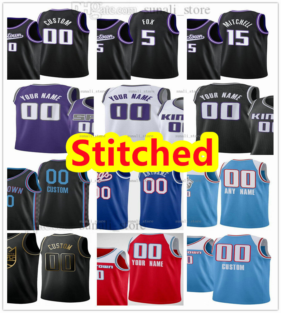 

Stitched Basketball Jersey Davion Mitchell 15 De'Aaron Fox 5 Buddy Hield Harrison Barnes 40 Richaun Holmes 22 Tyrese Haliburton 0 Alex Len 25 Marvin Bagley III 35 City, White