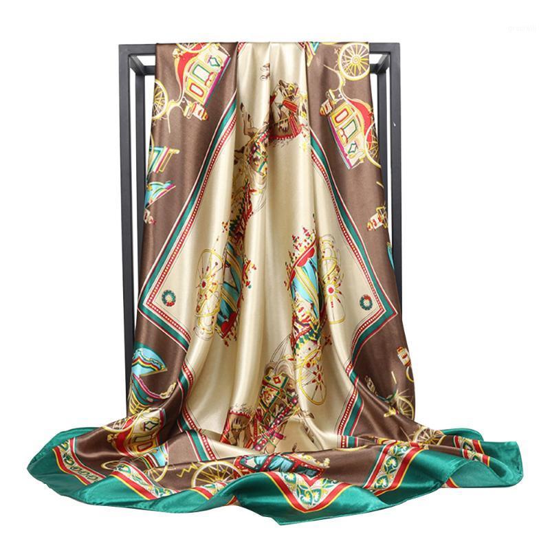 Scarves 90x90cm Square Imitated Silk Summer Autumn Female Kerchief Neck Soft Printed Gift Women Satin Shawl Travel Elegant Head, Blue;gray
Scarves 90x90cm Square Imitated Silk Summer Autumn Female Kerchief Neck Soft Printed Gift Women Satin Shawl Travel Elegant Head, Blue;gray