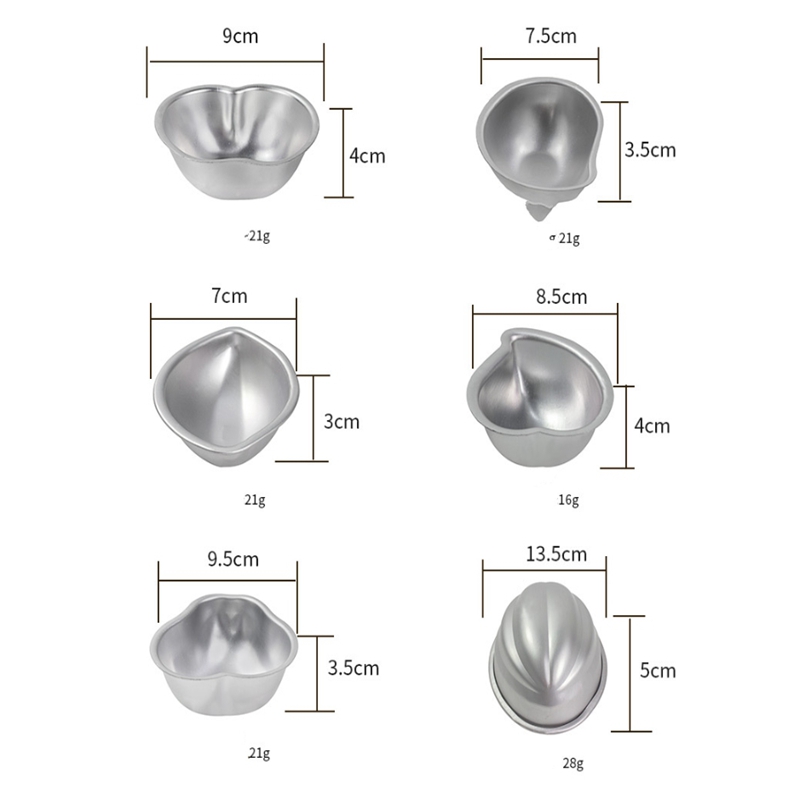 Aluminum Cupcake baking mould Fruit Pudding Mold Pear mango lemon peach papaya Cakes moulds