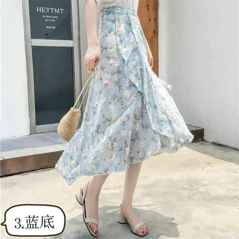 Summer Sexy Women Lace Up Skirts Fashion High Waist Ruffles Loose Slim Long Wrap Skirt Ladies Beach Clothing Female 210619