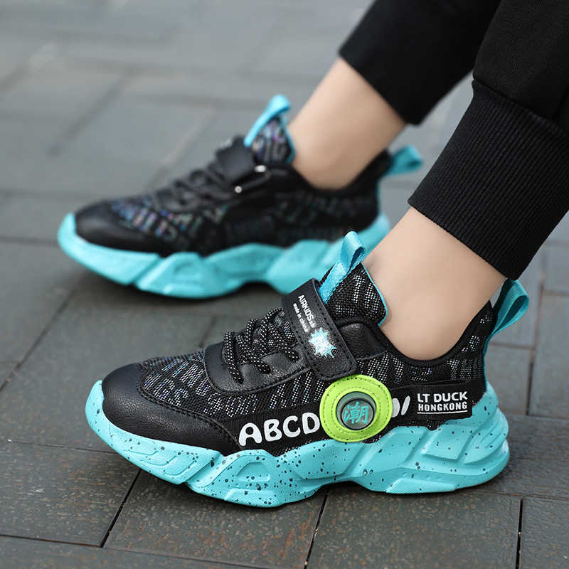 New Children Casual Shoes Boys Light Sneakers Student Kid Summer Size 5 8 9 12 13 Autumn Mesh Sport Footwear Winter Spider 7-12y Y0809
