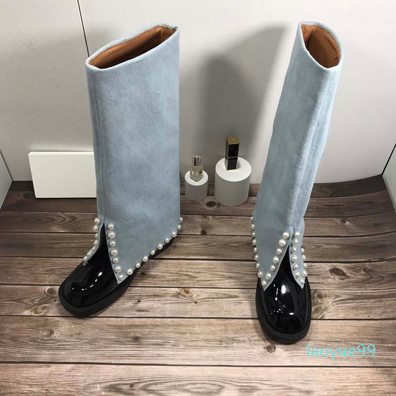Designer- Pearl Square Round Head Boots The Fur To Wear With Dersses Womens Zipper Heels Lead Shoe Espadrilles Socks Ladies Slippers, #1
Designer- Pearl Square Round Head Boots The Fur To Wear With Dersses Womens Zipper Heels Lead Shoe Espadrilles Socks Ladies Slippers, #1