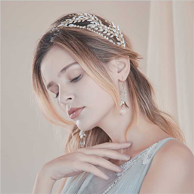 Headpieces Bridal Crowns Handmade Tiara Bride Headband Crystal Wedding Diadem Queen Crown With Earrings Hair Accessories
Headpieces Bridal Crowns Handmade Tiara Bride Headband Crystal Wedding Diadem Queen Crown With Earrings Hair Accessories