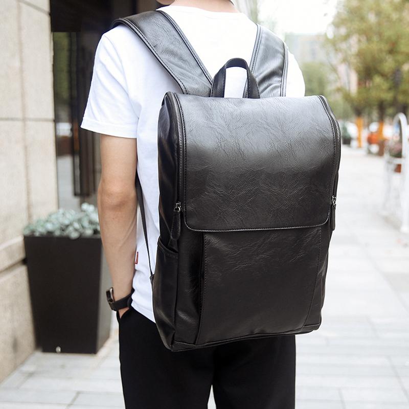 Backpack PU Leather Fashion Men Male Casual Style Brand Large Capacity Stundet School Bag, Black
Backpack PU Leather Fashion Men Male Casual Style Brand Large Capacity Stundet School Bag, Black