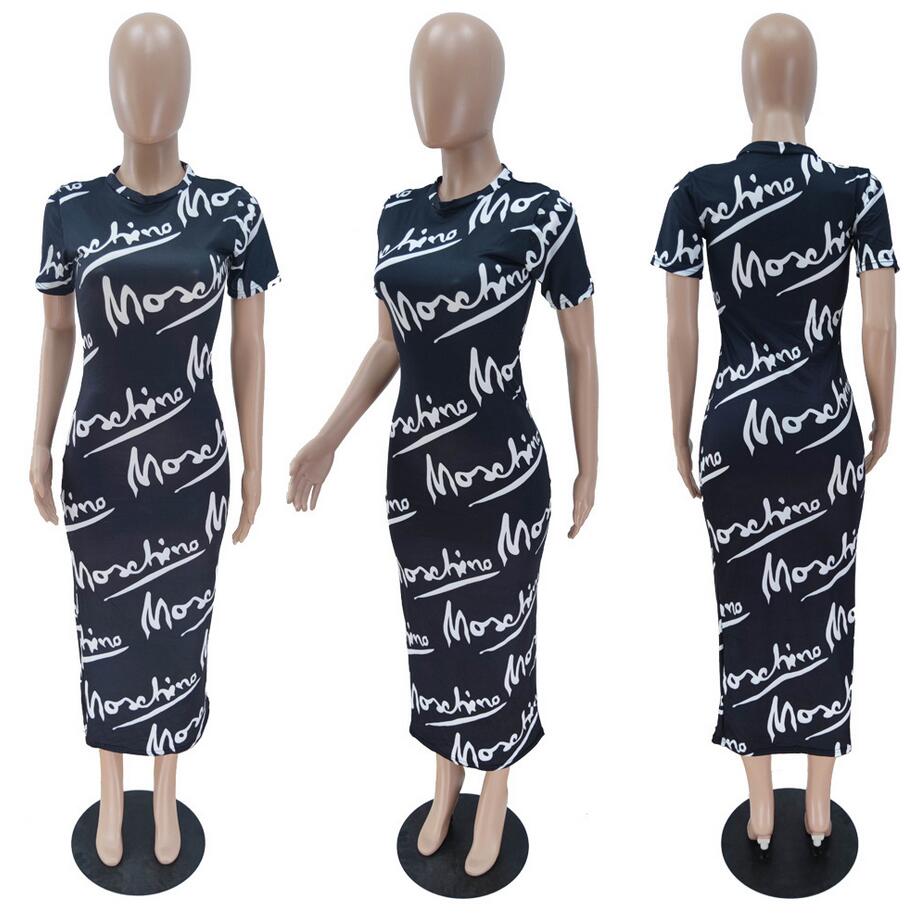 Summer Women Letter Print Long Dresses Fashion Bodycon Dress Trendy Short Sleeve Casual T-shirt Skinny Slim skirt Party Clothing BN7053, Black;gray
Summer Women Letter Print Long Dresses Fashion Bodycon Dress Trendy Short Sleeve Casual T-shirt Skinny Slim skirt Party Clothing BN7053, Black;gray