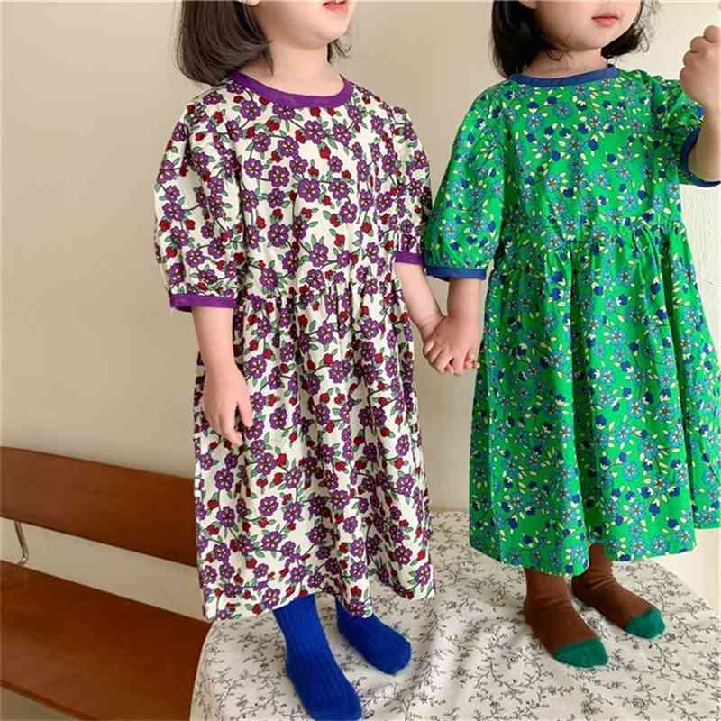 Girls' 2021 Xiaxin children's Korean Style Floral bubble short sleeve Princess Dress, Purple
Girls' 2021 Xiaxin children's Korean Style Floral bubble short sleeve Princess Dress, Purple