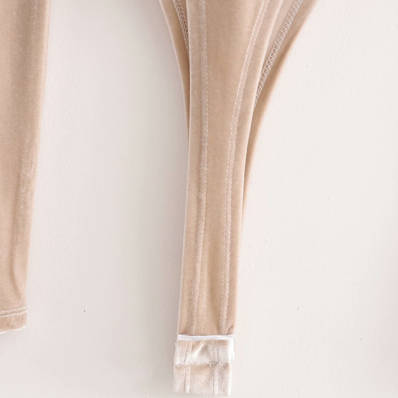 Casual Woman Camel Turtleneck Slim Golden velvet Bodysuits Spring Fashion Sexy Soft Bodysuit Female Elegant 210515