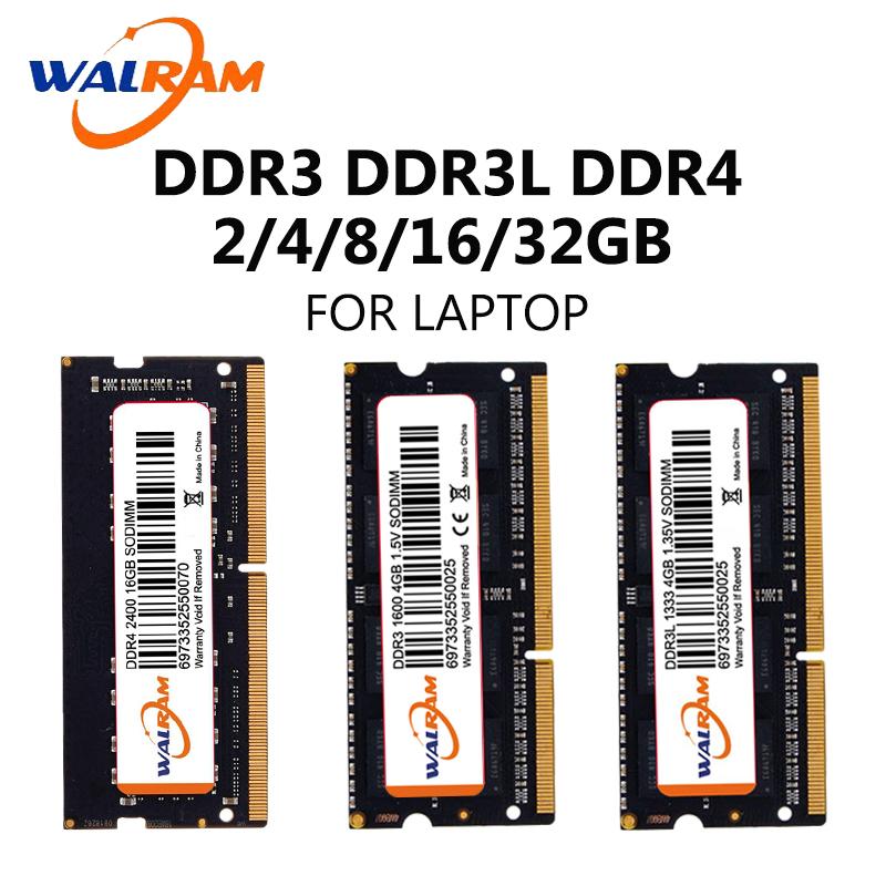 RAMs WALRAM Memoria Ram Ddr3 8gb 1600mhz Ddr4 3200mhz 2666mhz Ecc Reg Ddr3l 16gb 32gb Laptop Computer Memory Modul Sodimm 1.5V 204PIN 
RAMs WALRAM Memoria Ram Ddr3 8gb 1600mhz Ddr4 3200mhz 2666mhz Ecc Reg Ddr3l 16gb 32gb Laptop Computer Memory Modul Sodimm 1.5V 204PIN