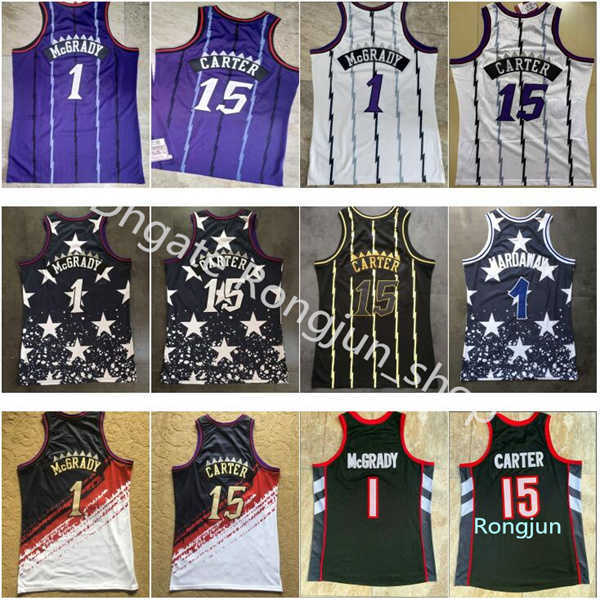 Real Stitched Retro Basketball Jerseys TOP Quality Authentic Embroidery #1 Tracy #15 Vince McGrady Carter White Blue Black Red Jersey
Real Stitched Retro Basketball Jerseys TOP Quality Authentic Embroidery #1 Tracy #15 Vince McGrady Carter White Blue Black Red Jersey