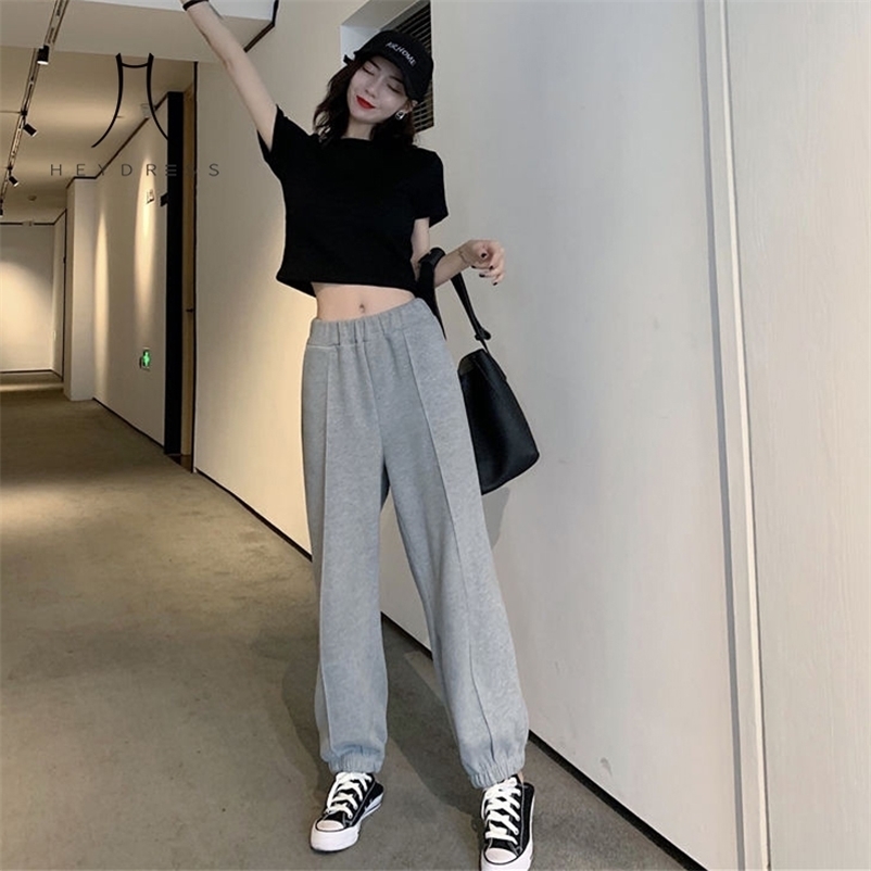 Short Sleeve Black Two Piece Set Casual Loose Elastic Straight Pants High Waist Womens Outfits Crop Top And Trousers 2piece 210517, Black gray sets
Short Sleeve Black Two Piece Set Casual Loose Elastic Straight Pants High Waist Womens Outfits Crop Top And Trousers 2piece 210517, Black gray sets