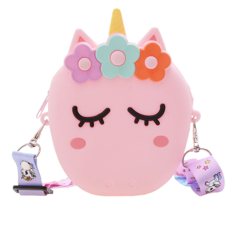 Children Bag Silicone Mini Bag Cute Cartoon Crossbody Handbag Messenger Shoulder Purse Mobile Phone for Adult Child