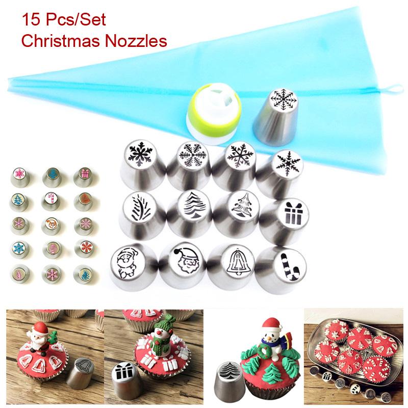 Pcs Christmas Nozzles Russian Icing Piping Tips Design For Cakes Cupcakes Cookies - Decoration Pastry Baking Tools
Pcs Christmas Nozzles Russian Icing Piping Tips Design For Cakes Cupcakes Cookies - Decoration Pastry Baking Tools
