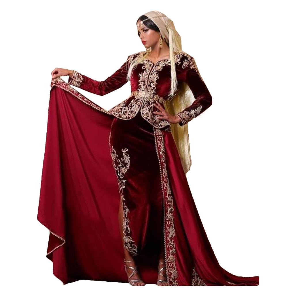 2021Special Evening Dresses Two-piece dress Long-Sleeve Floor-length Ball Gowns Prom Dresses Custom Made Formal Party Dresses Robes De Mariée