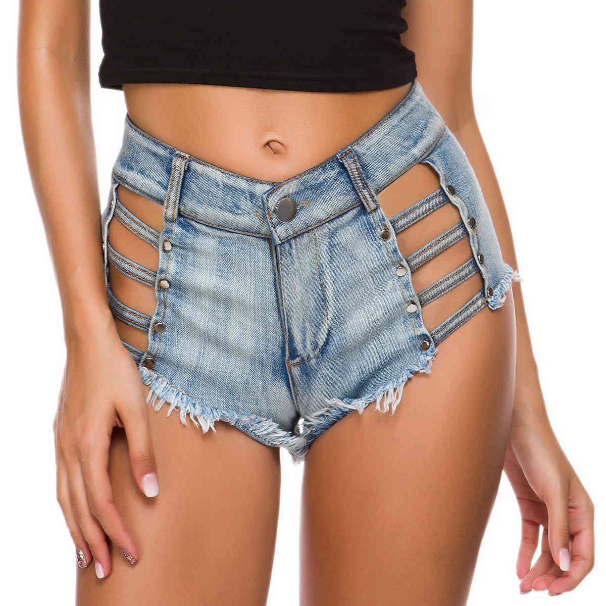 Women's Shorts 675# Summer and Autumn Denim Pants Super Nightclub Sexy High Waist Jeans