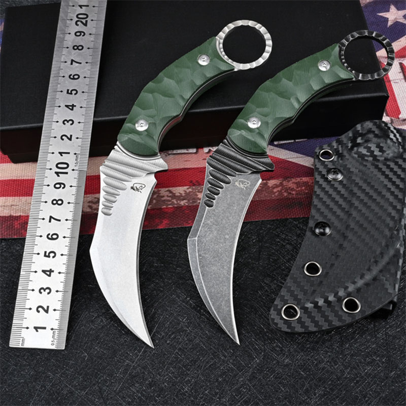 New Forging M390 Blade Karambit Fixed Claw Push Knife High Density Composite Handle Outdoor Hunting Survival Rescue Cut Fruits Pocket Knife
New Forging M390 Blade Karambit Fixed Claw Push Knife High Density Composite Handle Outdoor Hunting Survival Rescue Cut Fruits Pocket Knife