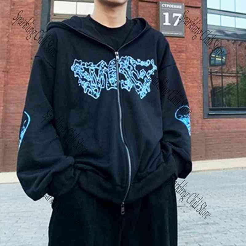 Men's zipper sweatshirt, hip hop men's sportswear, zipper, Harajuku retro style, Korean Sweatshirt, Black
Men's zipper sweatshirt, hip hop men's sportswear, zipper, Harajuku retro style, Korean Sweatshirt, Black
