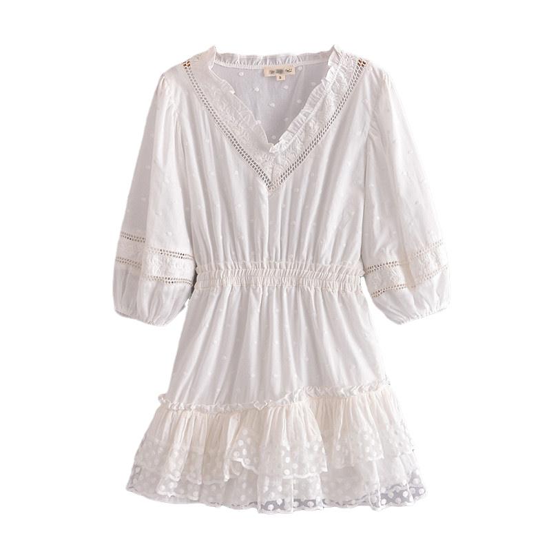 Casual Dresses PUWD Women Embroidery Ruffles Mini Dress 2021 Summer Fashion Ladies V Neck Lantern Sleeve Sweet Girls Chic, White
Casual Dresses PUWD Women Embroidery Ruffles Mini Dress 2021 Summer Fashion Ladies V Neck Lantern Sleeve Sweet Girls Chic, White