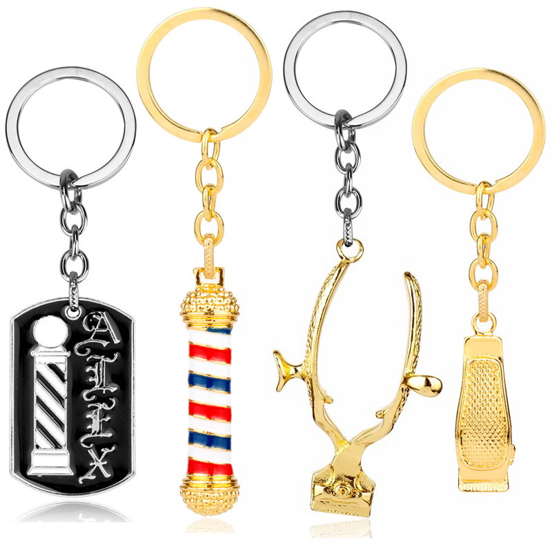 Barber Shop Hair Dresser Tools Keychain 3D Barber Pole Razor Hairclippers Key Chains Creative Trinkets Souvenir
Barber Shop Hair Dresser Tools Keychain 3D Barber Pole Razor Hairclippers Key Chains Creative Trinkets Souvenir