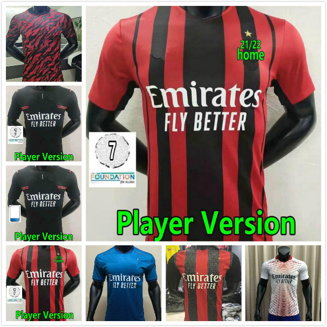 Player version AC 20 21 Milan soccer jersey IBRAHIMOVIC PAQUETA BENNACER ROMAGNOLI CALHANOGLU 2021 2022 football shirt THEO REBIC maillot
Player version AC 20 21 Milan soccer jersey IBRAHIMOVIC PAQUETA BENNACER ROMAGNOLI CALHANOGLU 2021 2022 football shirt THEO REBIC maillot