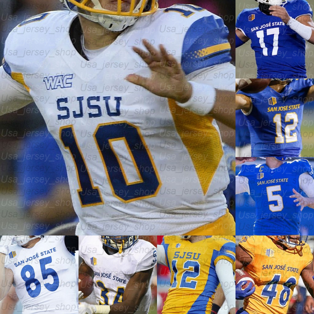 Custom San Jose State Spartans SJSU College Football Jerseys Josh Love DeJon Packer Nick Nash Walker Gaither Hamilton Osuna, White i
Custom San Jose State Spartans SJSU College Football Jerseys Josh Love DeJon Packer Nick Nash Walker Gaither Hamilton Osuna, White i
