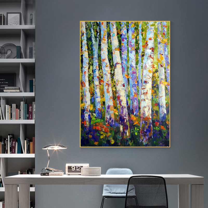 Tree Forest Leaf Poster Canvas Painting Wall For Pictures Living Room Landscape Modern Home Decor Colorful Prints