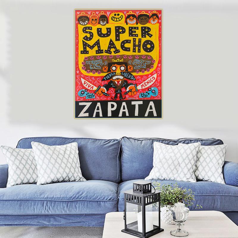 Paintings Holover Canvas Oil Painting Jorge Gutierrez"Super Macho"American Art Mexican Folklore Aesthetic Home Interior Decoration
Paintings Holover Canvas Oil Painting Jorge Gutierrez"Super Macho"American Art Mexican Folklore Aesthetic Home Interior Decoration