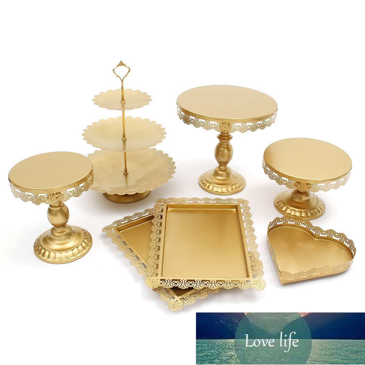 7 Piece Gold White Cake Stand Set Round Metal Crystal Cupcake Dessert Display Pedestal Wedding Party Display
7 Piece Gold White Cake Stand Set Round Metal Crystal Cupcake Dessert Display Pedestal Wedding Party Display
