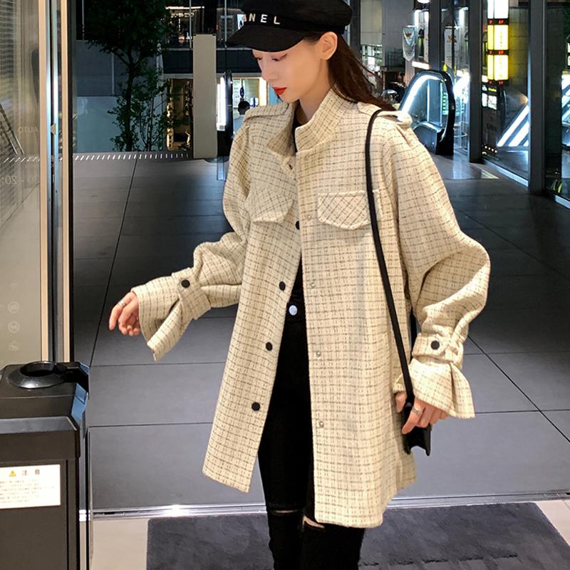 Women' Jackets Tweed Jacket Plaid Autumn / Winter Stand Collar Belt Woolen Coat Business Ladies Slim One-piece, Photo color
Women' Jackets Tweed Jacket Plaid Autumn / Winter Stand Collar Belt Woolen Coat Business Ladies Slim One-piece, Photo color