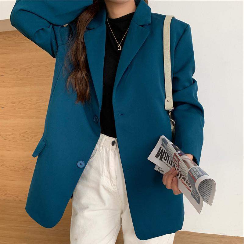 Vintage Women Autumn Chic Single Breasted Female Long Sleeve Solid Jackets Ladies Korean Style Mujer Chaqueta With Bag 210520