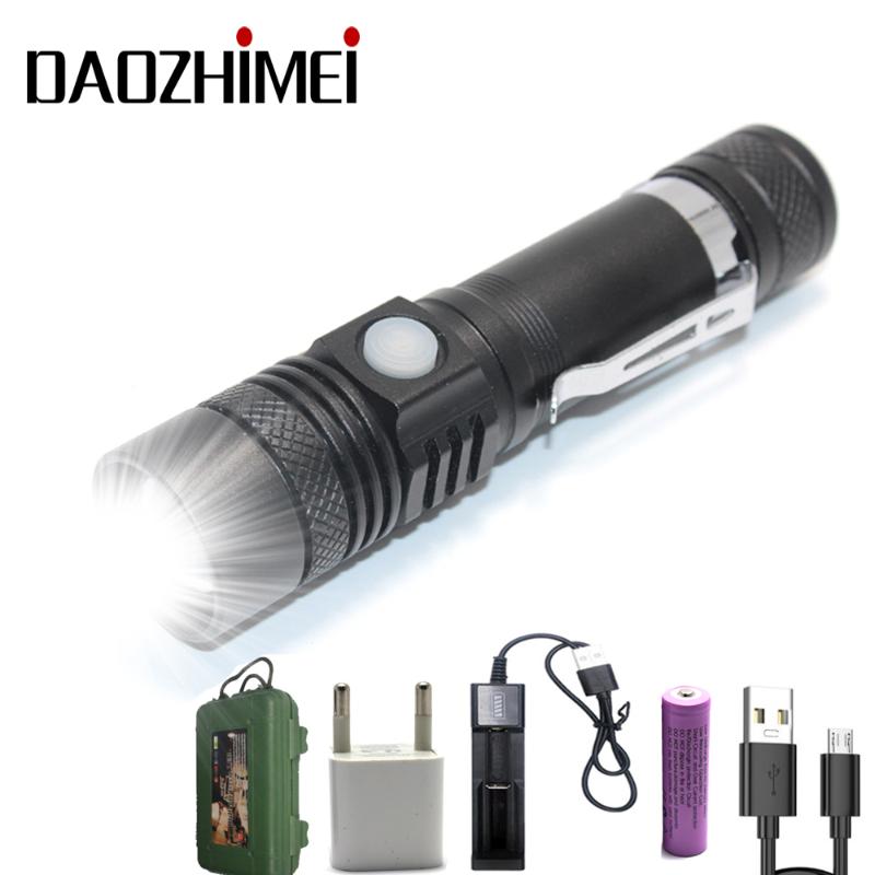 5000Lumens Rechargeable USB XM-T6 Zoomable 3 Modes LED Torch 18650 Flashlights For Camping +Battery + Torches
5000Lumens Rechargeable USB XM-T6 Zoomable 3 Modes LED Torch 18650 Flashlights For Camping +Battery + Torches