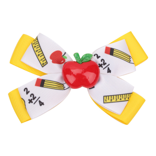 6PCS/LOT 4 /4.5" Back To School Hair Bows band For Girls Pencil Apple Clips Hairpins Students Accessories Children Headwear
6PCS/LOT 4 /4.5" Back To School Hair Bows band For Girls Pencil Apple Clips Hairpins Students Accessories Children Headwear