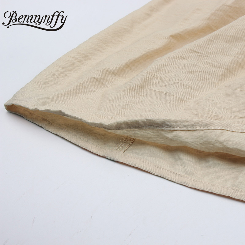 O-Neck Solid Button Women Summer Dresses Short Sleeve Cotton Ruffle Hem Korean Female Casual Smock 210510