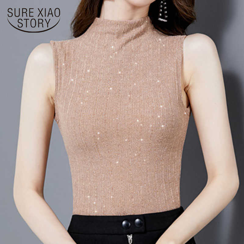Summer Outer Wear Bottoming Shirt Summer Top Half Turtleneck Slim Wild Sleeveless Vest Female Chemisier Femme 9296 50 210527, White
Summer Outer Wear Bottoming Shirt Summer Top Half Turtleneck Slim Wild Sleeveless Vest Female Chemisier Femme 9296 50 210527, White