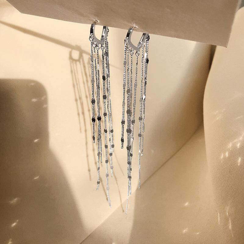Dangle & Chandelier ONEDAY Light Luxury Long Tassel Hoop Earrings Female Temperament Love Heart Gorgeous Handmade Jewelry Gift, Silver
Dangle & Chandelier ONEDAY Light Luxury Long Tassel Hoop Earrings Female Temperament Love Heart Gorgeous Handmade Jewelry Gift, Silver