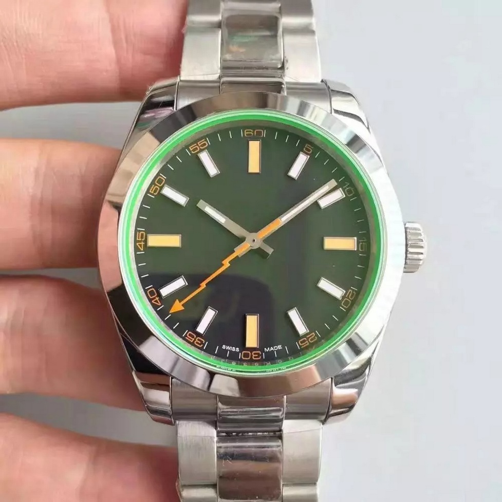 luxury watch men MILGAUS 40mm automatic Self-wind no battery model 116400GV watches stainless steel 18k OYSTER 3A, #watch(no box)
luxury watch men MILGAUS 40mm automatic Self-wind no battery model 116400GV watches stainless steel 18k OYSTER 3A, #watch(no box)
