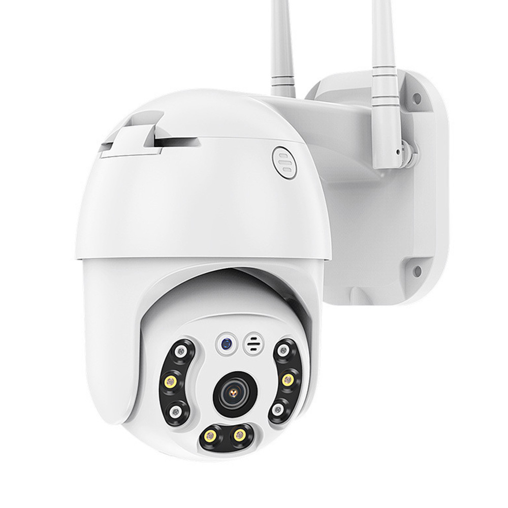 Outdoor Waterproof Wifi PTZ Camera HD 1080P 8LEDS IP Camera Wireless Cam with Dual Antenna IR Sensor Speaker Rotation AI Human Detection
