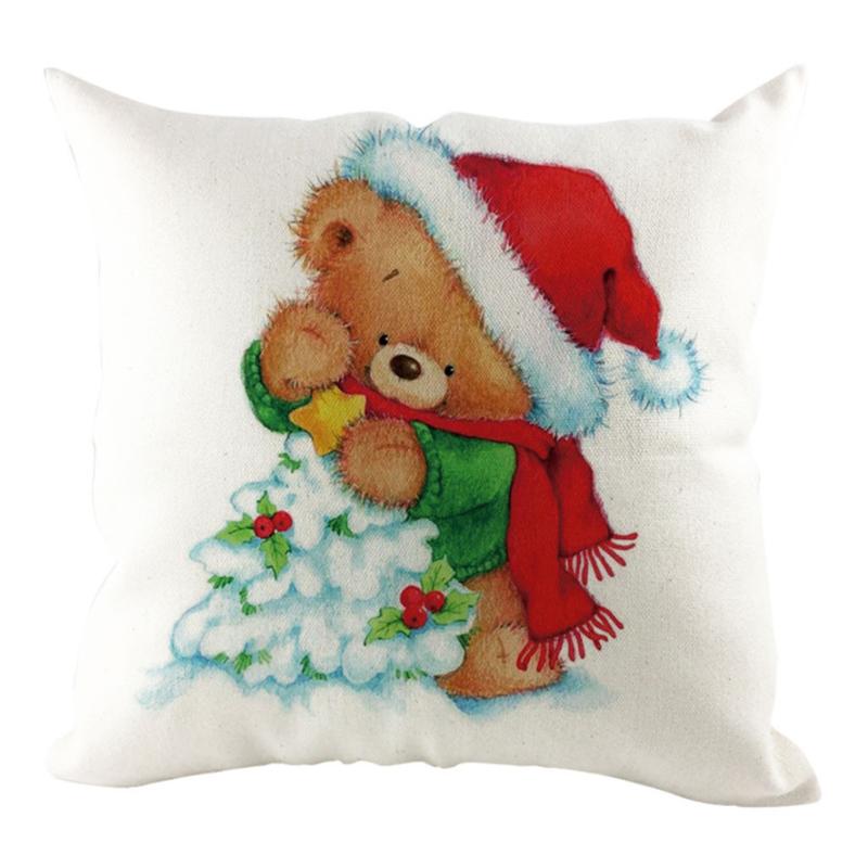 Christmas Pillow Cover 45x45cm 1PC Pillowcases Decorative Sofa Cushion Home Decoration 0902#30 Cushion/Decorative